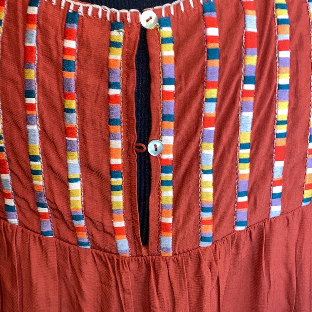 Entro Embroidered Ruffled Shift Dress - Picture 5 of 12
